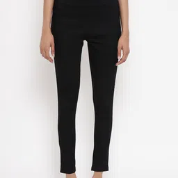 elleven Women Black Solid Jeggings-image-37