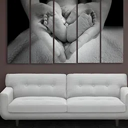 Casperme Black & White 5 Pieces Wooden Modern Painting Wall Arts-image-21