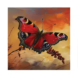RANDOM Red & Brown Canvas Birds and Animals Painting Wall Art-picture-10