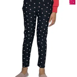 BAESD Girls Pack Of 2 Printed Skinny Fit Stretchable Jeggings-picture-32