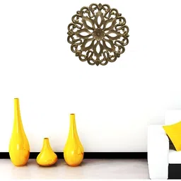 VAS collection home Gold Toned Textured Wooden Hanging Wall Decor-picture-39
