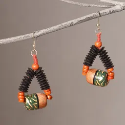 AAKRITI ART CREATIONS Brass-Plated Beaded Classic Drop Earrings-picture-19