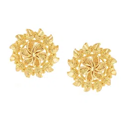 Vighnaharta Gold-Plated Floral Studs Earrings-picture-57