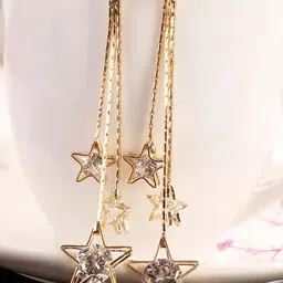 AVANT-GARDE PARIS Gold-Plated Star Shaped Drop Earrings-picture-38