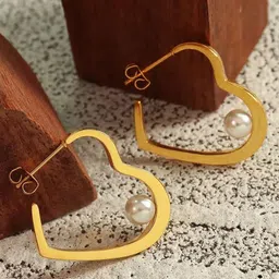 MEENAZ Heart Shaped Drop Earrings-picture-25