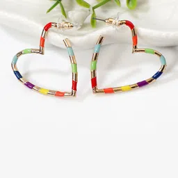 AQUASTREET  Multicoloured Heart Hoop Earrings-picture-31