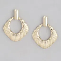 Forever New Women Gold-Plated Square Drop Earrings image 1