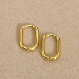 FIMBUL Gold Plated Stainless Steel Hoop Earrings-picture-27