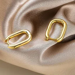 FIMBUL Gold-Plated Square Hoop Earrings-picture-24