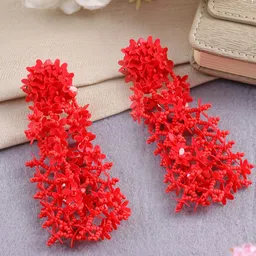 UNIVERSITY TRENDZ Floral Classic Tassel Drop Earrings-image-95