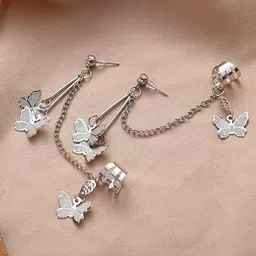 Pinapes Silver-Plated Classic Drop Earrings-picture-23