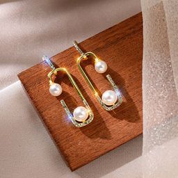 VAGHBHATT Gold Plated Geometric Hoop Earrings-picture-18