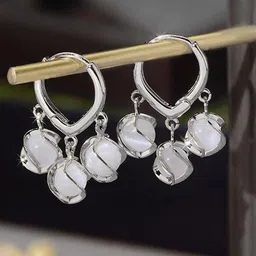 PRIVIU Silver Plated Contemporary Hoop Earrings-picture-20