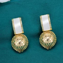 PRIVIU Gold Plated Contemporary Drop Earrings-picture-34