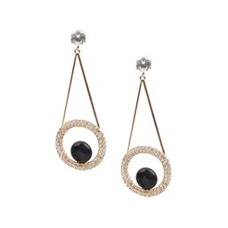 ODETTE Gold-Plated Contemporary Drop Earrings-image-30