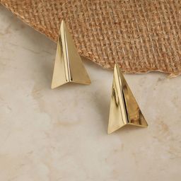 SOHI Gold-Plated Triangle Drop Earrings-picture-6