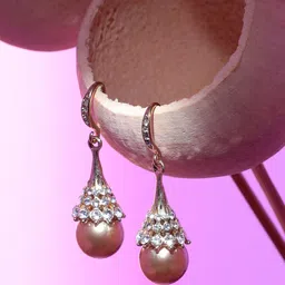 SOHI Gold-Plated Contemporary Drop Earrings-picture-23