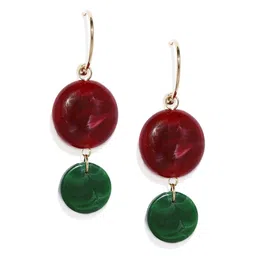 Blisscovered Red Contemporary Drop Earrings-picture-10