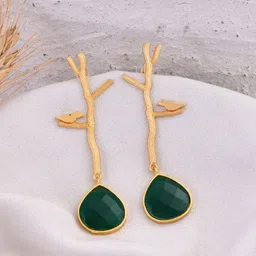 Silvermerc Designs Gold Plated Drop Earrings-picture-19