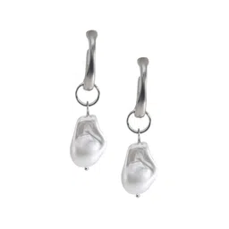 Shining Jewel - By Shivansh Silver-Plated Beaded Drop Earrings-picture-58