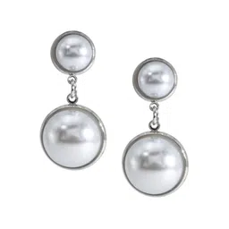 Shining Jewel - By Shivansh Silver -Plated Contemporary Beaded Drop Earrings-picture-30