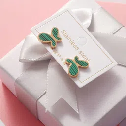 MYKI Gold-Plated Contemporary Stud Earrings-picture-25