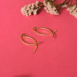 SOHI Gold-Toned Contemporary Hoop Earrings-picture-50