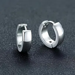 KARISHMA KREATIONS Silver-Plated Contemporary Hoop Earrings-picture-10