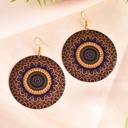 Silvermerc Designs Rhodium-Plated Circular Drop Earrings-picture-8