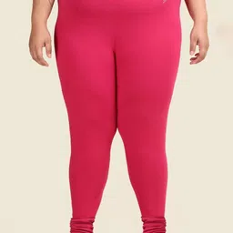 TWIN BIRDS Plus Size Women Super Stretch Cotton Churidar Length Leggings-image-82