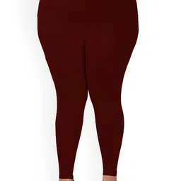 indian flower Plus Size Mid-Rise Ankle Length Leggings-picture-21