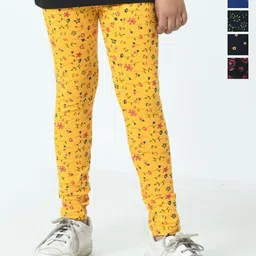 BAESD Girls Pack Of 5 Printed Pure Cotton Ankle-Length Leggings-image-89