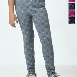 BAESD Girls Pack Of 5 Printed Pure Cotton Ankle-Length Leggings-picture-33