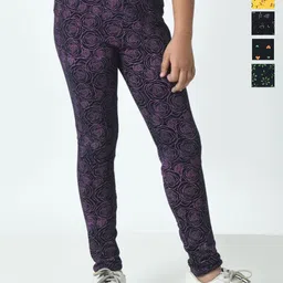 BAESD Girls Pack Of 5 Printed Pure Cotton Ankle-Length Leggings-picture-17