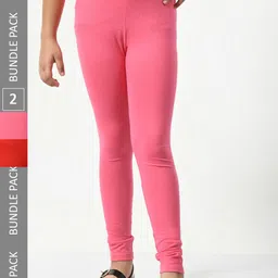 BAESD Girls Pack Of 2 Super Soft Ankle-Length Leggings-image-69