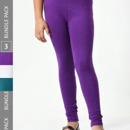 BAESD Girls Pack Of 3  Super Soft Ankle-Length Leggings-picture-10
