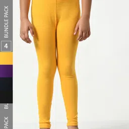 BAESD Girls Pack Of 4 Churidar-length Leggings-picture-54