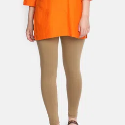 Dollar Missy Women Brown Solid Ankle-Length Leggings-picture-38