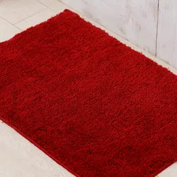 Ariana Red Rectangular 1600 GSM Anti-Skid Bath Rug-picture-39