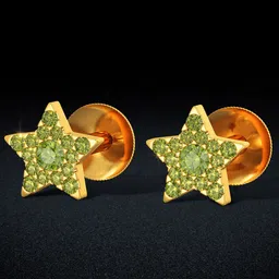 Joyalukkas 22KT Gold Gemstones Studded Earrings 1.1 gm-picture-23