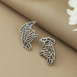 Jazz and Sizzle Silver-Toned Animal Shaped Studs Earrings-picture-21
