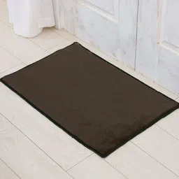 Ariana Brown Rectangular 1000 GSM Microfiber Anti Skid Bath Rug image 2