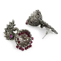 Anouk Brass-Plated Floral Jhumkas image 5