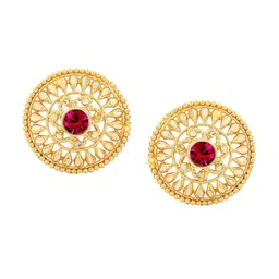 Vighnaharta Set Of 4 Gold-Plated Dome Shaped Jhumkas image 2