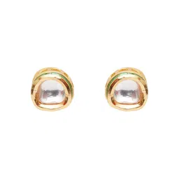 Ruby Raang Gold-Plated Classic Studs Earrings image 2