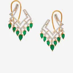Kushal's Fashion Jewellery Geometric Studs Earrings image 3