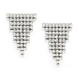 Bellofox Silver-Toned Geometric Studs Earrings image 2