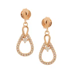 GIVA 925 Sterling Silver Rose Gold Plated Drizzle Drop Earrings image 2
