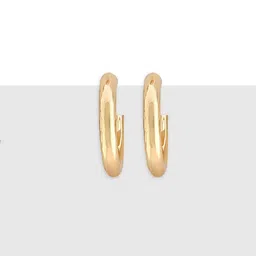 AMI Gold-Plated Circular Half Hoop Earrings image 3