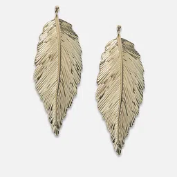 SOHI Gold-Plated Contemporary Drop Earrings image 3